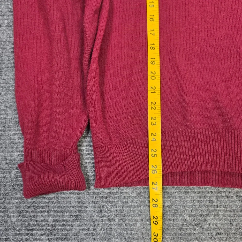 Vintage Royal Jeff V-Neck Sweater Men's L Burgundy Red Dupon Orlon Made in USA